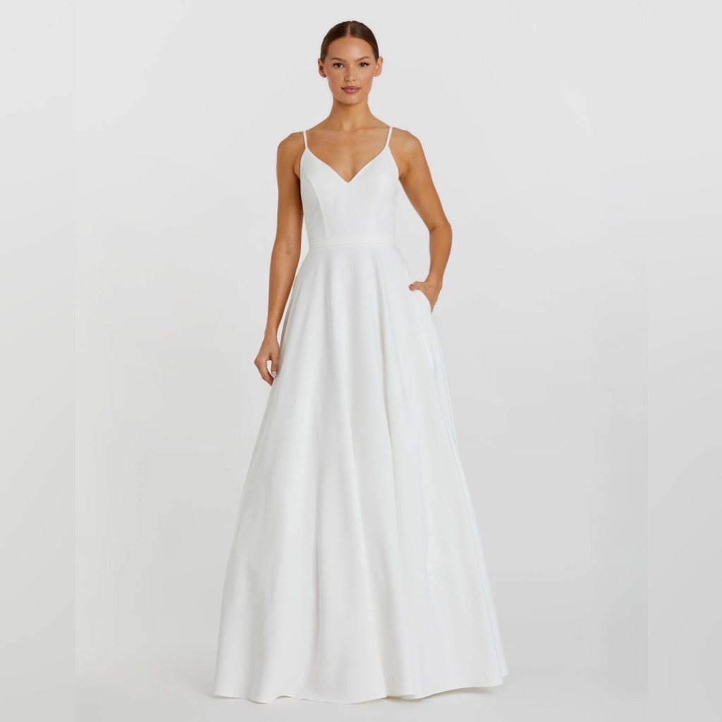 Classic A-Line V-Neck Ballgown